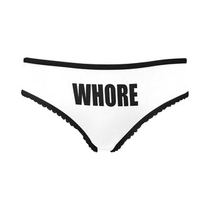 Whore Panties Slutty Womens Briefs Underwear Plus Size Available (Model L14)