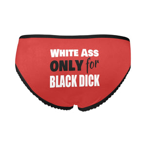 White Ass Only For Black Dick QOS Panties Queen of Spades Briefs (Model L14)