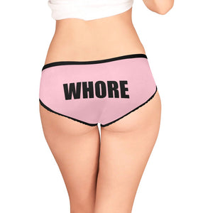 Whore Panties Slutty Womens Briefs Underwear Plus Size Available (Model L14)