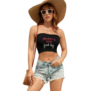 BDSM Masters Little Fuck Toy Tube Top Crop Cropped Shirt Wrap Owned DDLG
