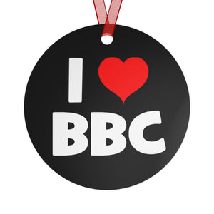 I Love BBC Christmas Tree Ornament QOS Decoration Xmas Queen of Spades Gift Metal
