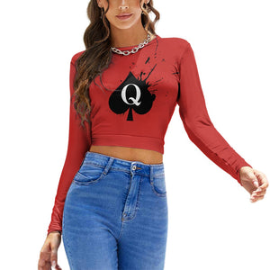 QoS Queen of Spades Symbol Backless T-shirt