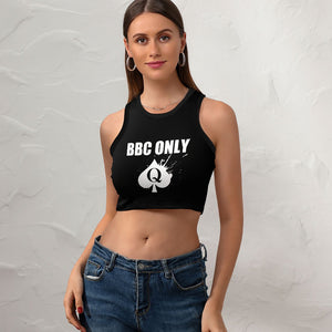 BBC Only Cropped Tank Top Racerback Queen of Spades QOS Pawg Snowbunny Crop