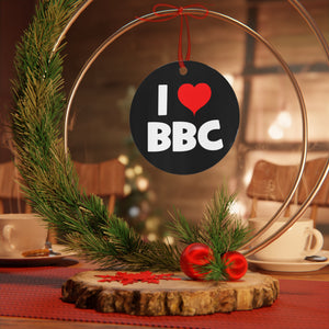 I Love BBC Christmas Tree Ornament QOS Decoration Xmas Queen of Spades Gift Metal