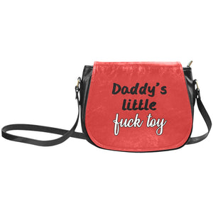 DDLG Daddys Little Fuck Toy Handbag Classic Saddle Bag Sugar Daddy Dom bdsm yes daddy brat gift(Model1648)(Big)