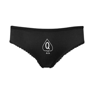 White Ass Only For Black Dick QOS Panties Queen of Spades Briefs (Model L14)