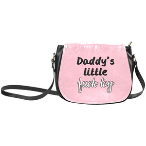 DDLG Daddys Little Fuck Toy Handbag Classic Saddle Bag Sugar Daddy Dom bdsm yes daddy brat gift(Model1648)(Big)