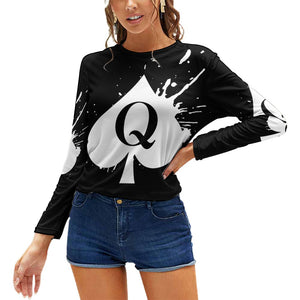 QoS Queen of Spades Symbol BBC Women's Long Sleeve Shirt