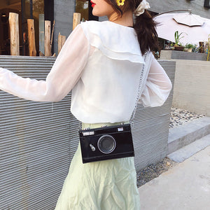 SLR Vintage Camera Shaped Handbag Unique Retro Purse Stylish Clutch Mini Womens Bag Gift For Photographer Woman