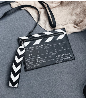 Clapperboard Inspired Clutch Handbag For Movie Fans Or Filmmakers