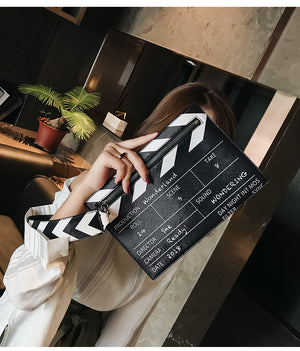 Clapperboard Inspired Clutch Handbag For Movie Fans Or Filmmakers