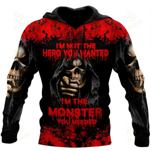 Men's Hoodies Sweatshirt 3D Print Horror Skull Streetwear Harajuku Pullover Hip Hop Jacket Men Women Tracksuit Oversized Hoodie