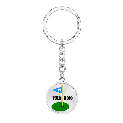 Golfer Keychain Gift 19th Hole Funny Golfing Keyring