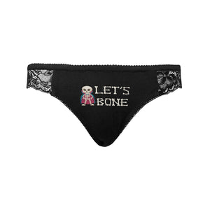 Lets Bone Cute Gothic Panties Skeleton With Cape
