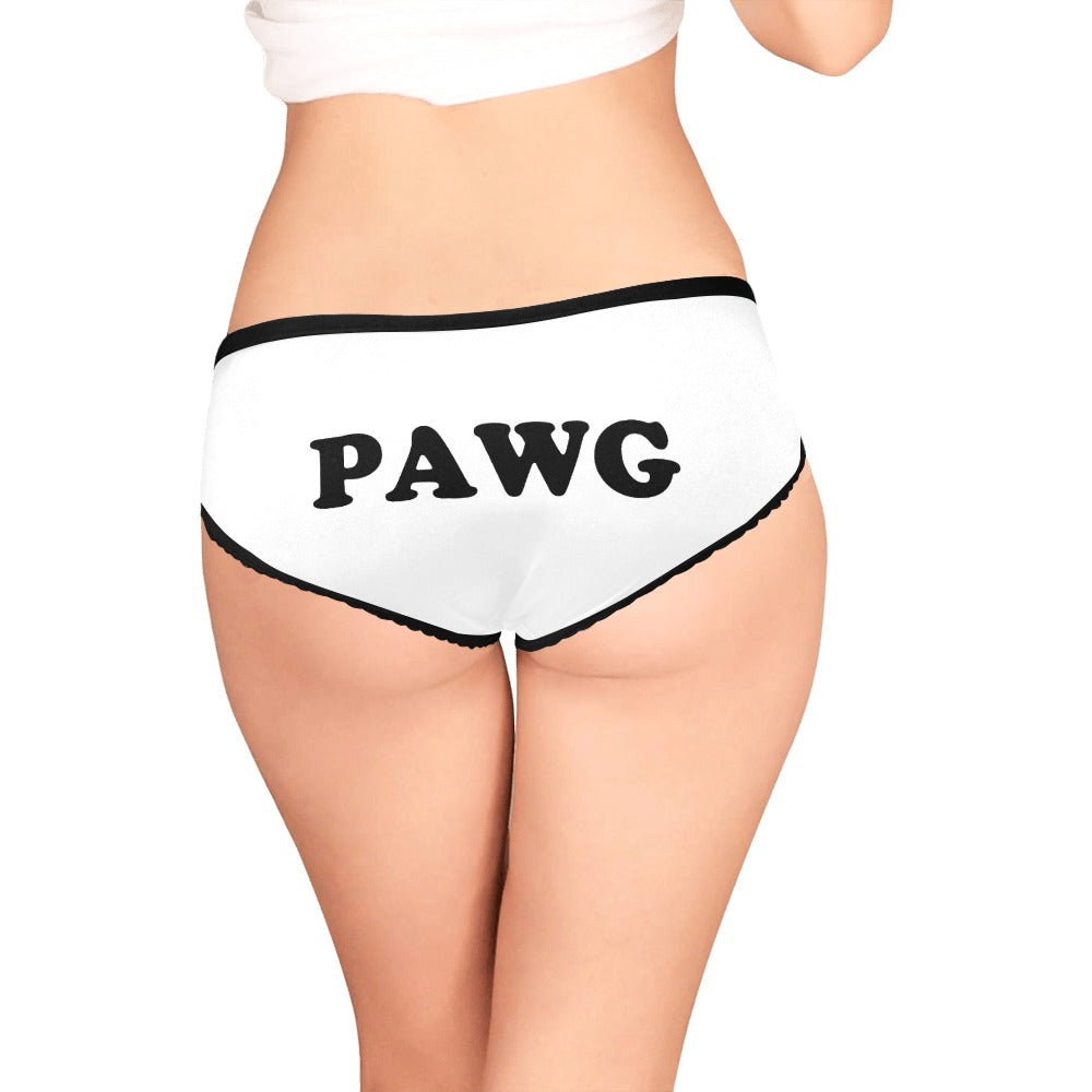 PAWG Underwear QOS Briefs Queen of Spades Phat Ass White Girl BBC Panties Black Dick Addict Gift Clothing (Model L14)