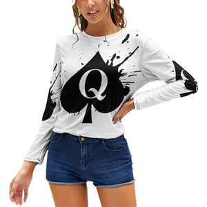 QoS Queen of Spades Symbol BBC Women's Long Sleeve Shirt