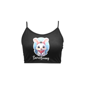 Snowbunny Strap Crop Top QOS Snow Bunny BBC Queen of Spades Cropped Tee Pawg Clothing
