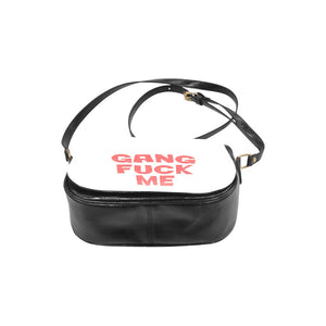 Gang Fuck Me Handbag Classic Saddle Bag Gangbang Girl Swingers Lifestyle Orgy Shocking Sex Accessory Group Fuck Gift(Model1648)(Big)