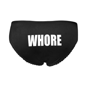 Whore Panties Slutty Womens Briefs Underwear Plus Size Available (Model L14)