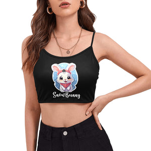 Snowbunny Strap Crop Top QOS Snow Bunny BBC Queen of Spades Cropped Tee Pawg Clothing