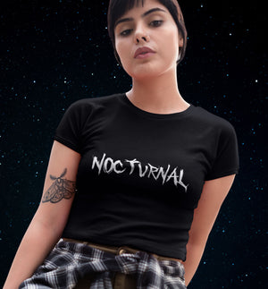Nocturnal Cropped Tee Goth Gothic Introvert Night Owl Crop Top