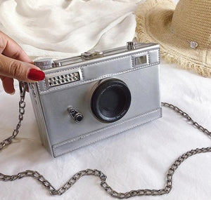 SLR Vintage Camera Shaped Handbag Unique Retro Purse Stylish Clutch Mini Womens Bag Gift For Photographer Woman