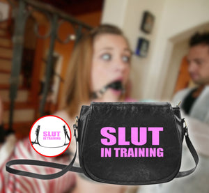BDSM Slut In Training Handbag Classic Saddle Bag Sub Submissive ddlg owned yes sir (Model1648)(Big)