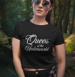 Queen of the Underworld Cropped Tee Persephone Goddess Gothic Occult Crop Top Shirt