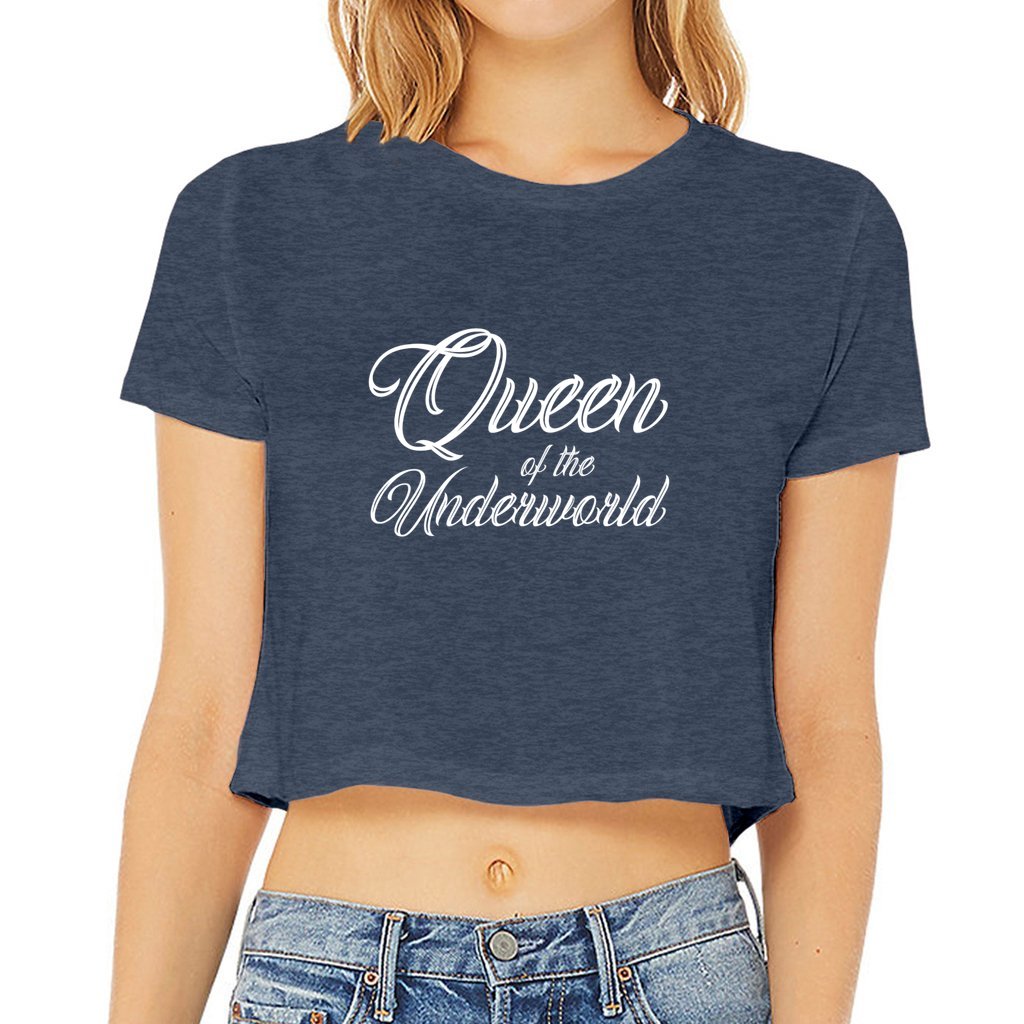 Queen of the Underworld Cropped Tee Persephone Goddess Gothic Occult Crop Top Shirt