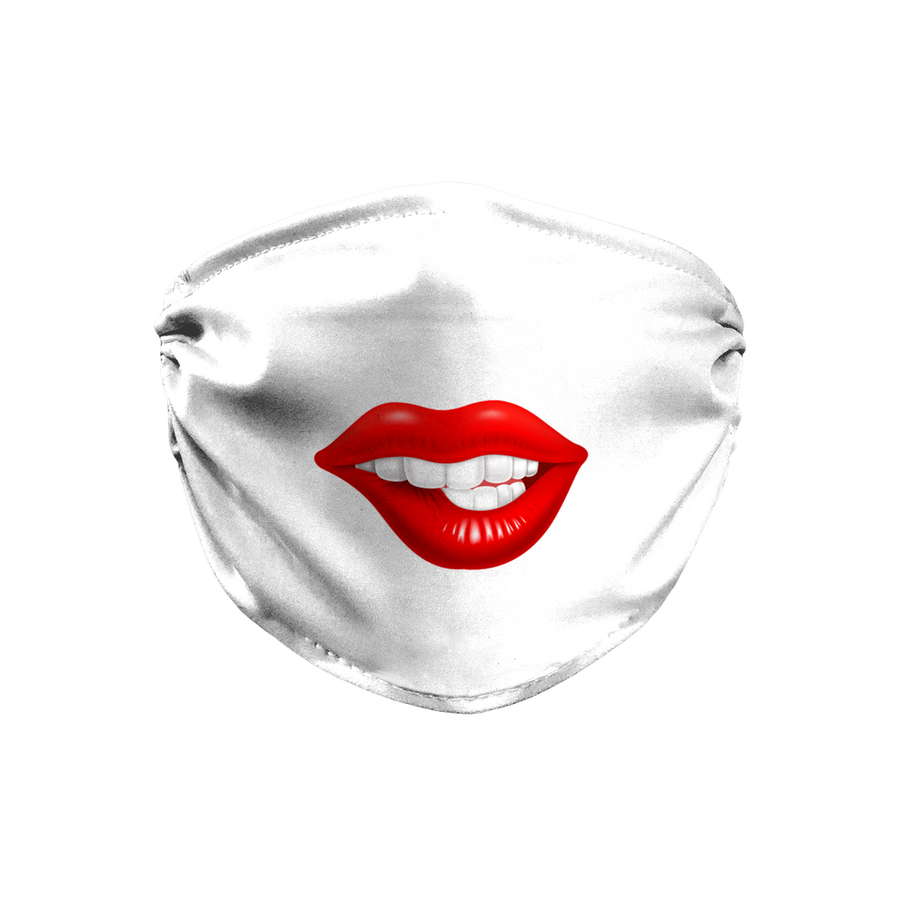 sexy lips whitebg Sublimation Face Mask