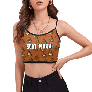 Scat Whore Women's Spaghetti Strap Crop Top
