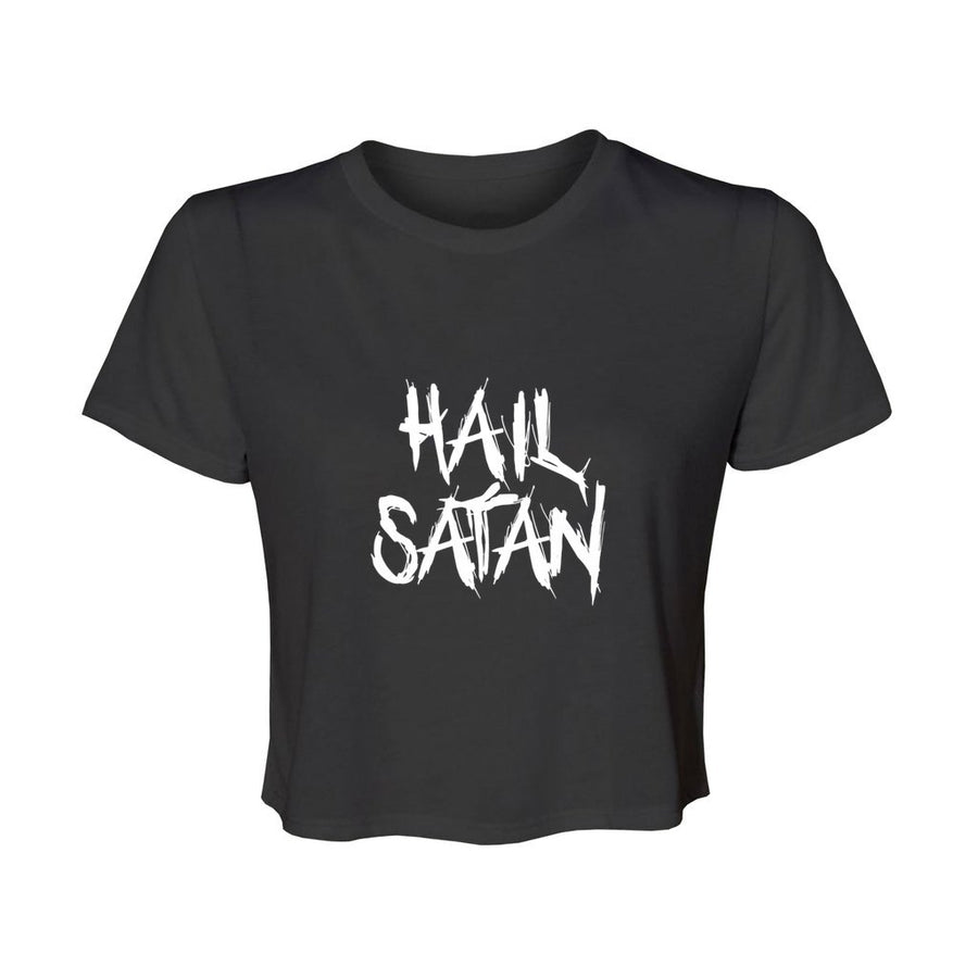 Hail Satan Cropped Tee Gothic Satanic Crop Top