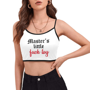 Masters Little Fuck Toy Women's Spaghetti Strap BDSM Crop Top