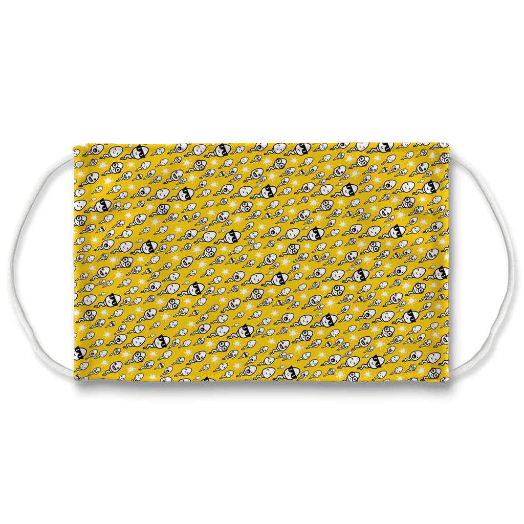 sperm-yellow Sublimation Face Mask