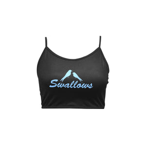 Swallows Naughty Suggestive Innuendo Women's Spaghetti Strap Crop Top