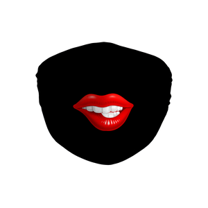 sexy lips blackbg Sublimation Face Mask