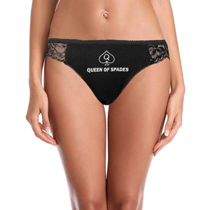Queen Of Spades BBC Lace Underwear QOS Panties Sexy PAWG Knickers Big Black Cock Lover, bbc only slut Big Black Dick Addict slutty gag gift