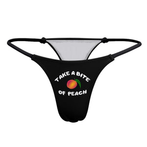 Take A Bite Of Peach Thong Panties, Sexy Underwear, Wild At Heart Movie Quote