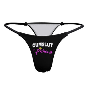 Cumslut Princess Thong Sexy Thin Thongs Panties, Slutty Underwear, Slut thong, Naughty Lingerie Kinky Knickers, Cum Slut DDLG Cute Panty