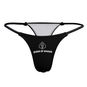 Queen of Spades Thong, QOS Big Black Cock Lover Slutty Knickers, BBC panties, PAWG bbc Only thongs Queen of Spades gift big penis fun undies