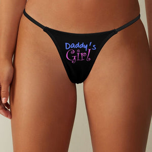 Daddys Girl thong Panties, Cute DDLG Thongs, Sexy Daddy funny thongs, Owned, Sub, Submissive bdsm Daddy fetish kink fun gag gift ageplay