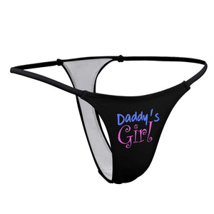 Daddys Girl thong Panties, Cute DDLG Thongs, Sexy Daddy funny thongs, Owned, Sub, Submissive bdsm Daddy fetish kink fun gag gift ageplay