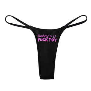 Daddys lil Fuck Toy Panties, DDLG Thong, Cute Daddy Underwear, Sexy Daddy panty, kinky naughty bikini thongs, Daddy Slave Sub, Submissive