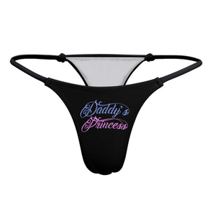 DDLG Daddys Princess Thong lingerie panties clothing, cute daddy knickers, sugar daddy age play, daddys little queen, slutty sexy undies