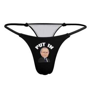 Putin Panties Thong Put In Clothing funny Vladimir Putin underwear, puck futin, Russia Russian president, Putler Ukraine, no to war, peace